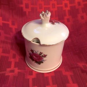 Antique Moss Rose Honey/Jam Jar